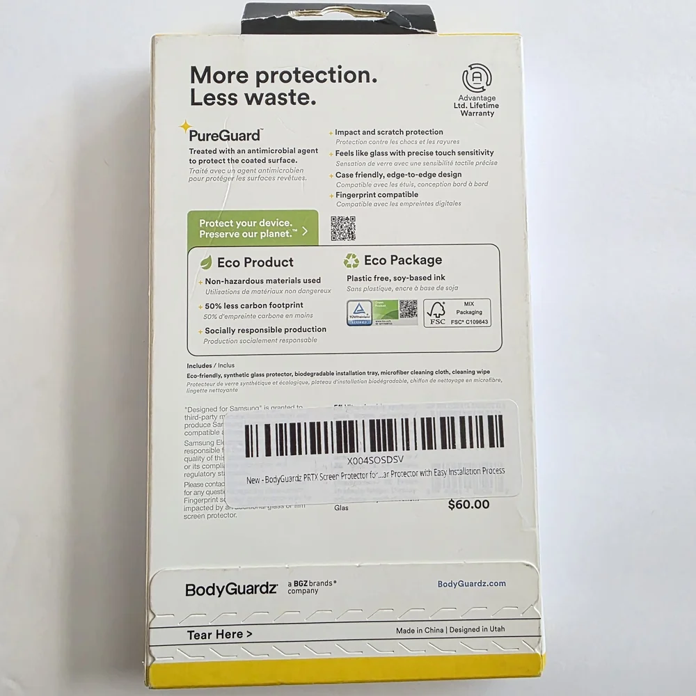 ECO PRTX Screen Protector for Samsung Galaxy S23 Ultra - Clear